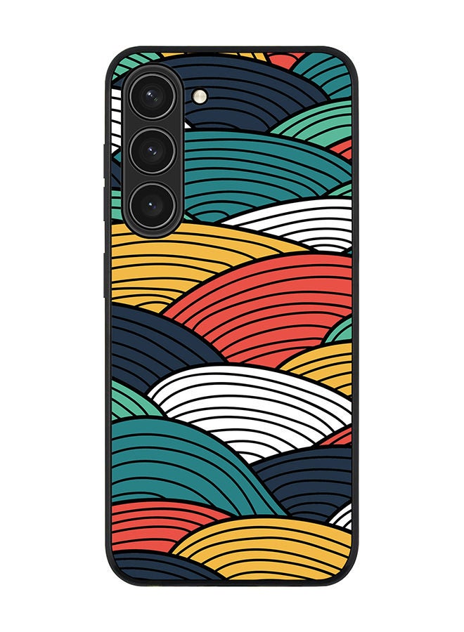 Stylizedd Rugged Black edge case for Samsung Galaxy S23+ 5G Slim fit Soft Case Flexible Rubber Edges Anti Drop TPU Gel Thin Cover - Woven Colors - Image 1