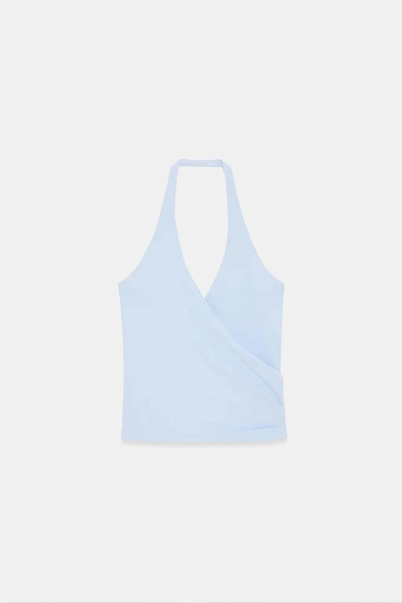 Dilvin Baby Blue DILVIN Nylon Elastane Blouse for Women | Best Price UAE