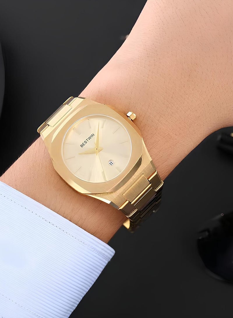 Bestwin gold watch for men - Image 2