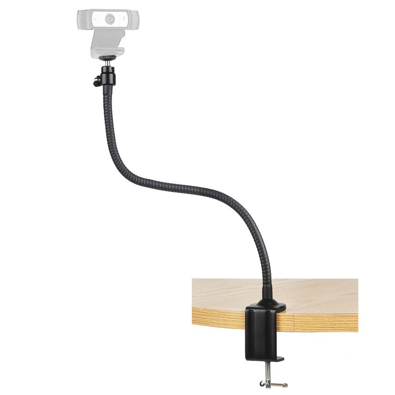 AceTaken Webcam Stand 25 inch Gooseneck Clamp Desk Webcam Mount Arm for Logitech Webcam C920s C920 C930e C922x C930 C922 C925e C615 Brio - Image 2