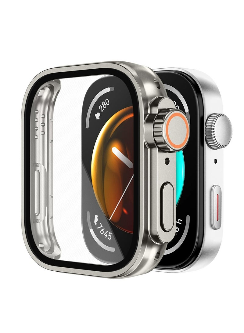 X-level 2PCS Huawei Watch Fit 3 Case,Screen Protector for Huawei Watch Fit 3 46mm, All-around Anti Scratch Shockproof Protective Hard PC Full Cover Tempered Glass Compatible with Huawei Watch Fit 3 - Image 3