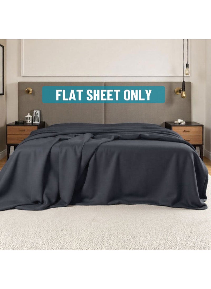 DrSleeep DrSleeep Flat Sheet Only 100% Viscose Derived from Bamboo Super King Dark Grey 