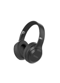 SODO Headset SD-1121 Wireless Stereo Over Ear Headphones With Microphone Black  - Image 1