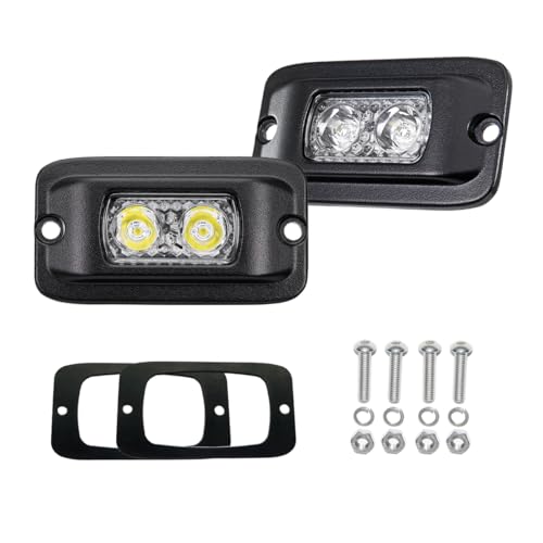 Raycharm 4.3" Flush-Mount Off-road LED Light, 6000K Cool-White, 30° Long-Range Spot Beam, Reverse & Backup Light for Jeep, Truck, UTV, ATV, IP68 Waterproof/Shockproof, 12V/24V, 2-Pack - Image 1