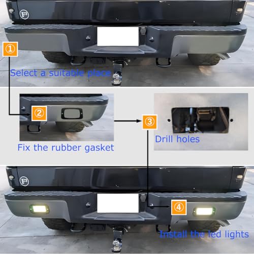 Raycharm 4.3" Flush-Mount Off-road LED Light, 6000K Cool-White, 30° Long-Range Spot Beam, Reverse & Backup Light for Jeep, Truck, UTV, ATV, IP68 Waterproof/Shockproof, 12V/24V, 2-Pack - Image 4