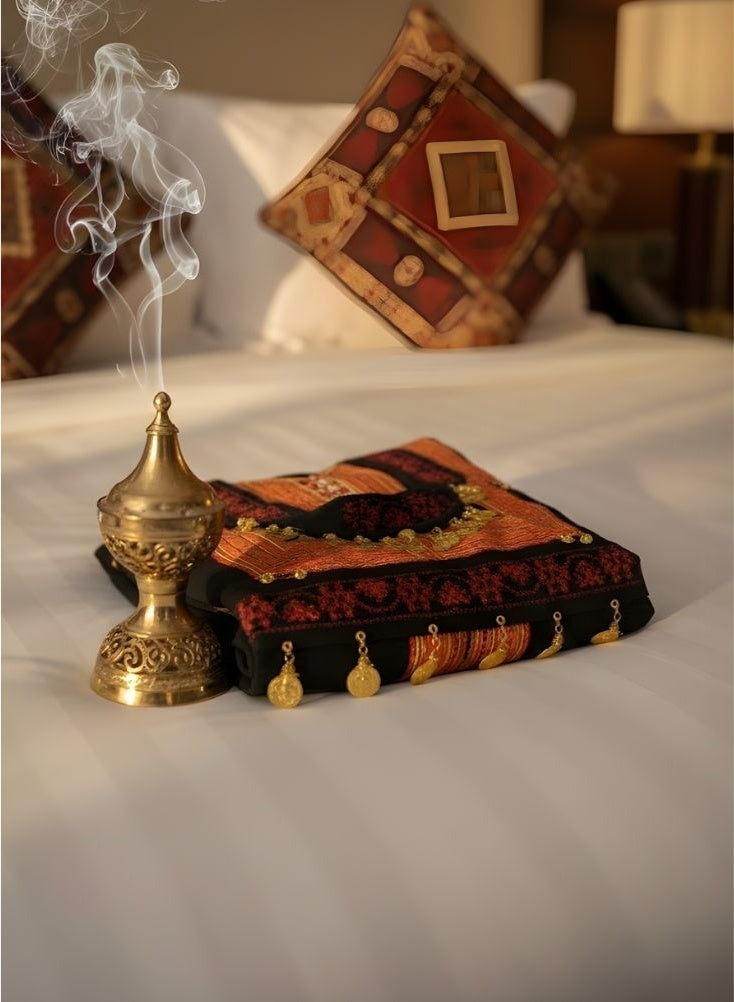 Premium Black Asiri Jalabiya with Multicolor Traditional Embroidery – Saudi Foundation Day Women’s Asiri Dress Inspired by Southern Heritage, Cultural Festival Wear, Long Modest Jalabiya with Authentic Najran Asir Motifs - Image 4