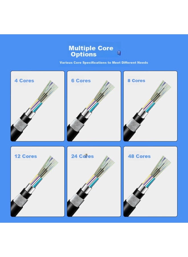 Shengwei Gyta33 Optical Cable Single Mode 4-core National Standard Full Length Outdoor Steel Wire Armored Submarine Direct Burial Heavy Armored Submarine Optical Fiber Cable 1 Meter Bgyta33-4-1 - Image 3