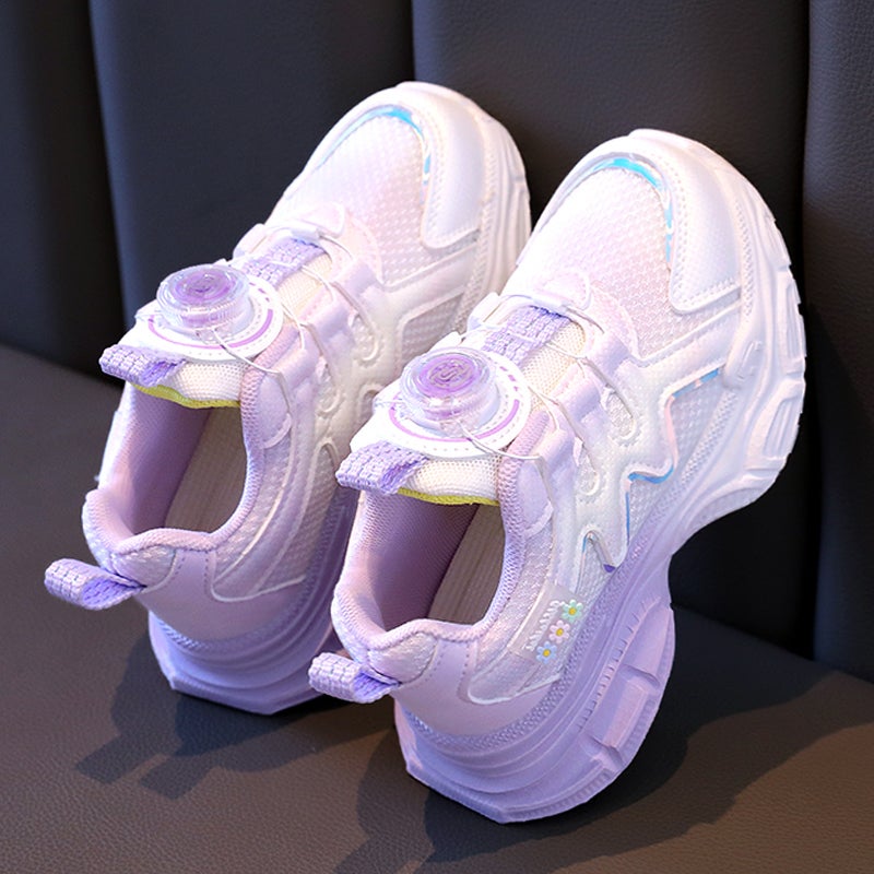 Domestic Co-Branded Girls' Shoes New Spring 2025 Kidsren'S Sports Shoes Girls Soft Sole Medium And Large Kidsren'S Dad Shoes - Image 1