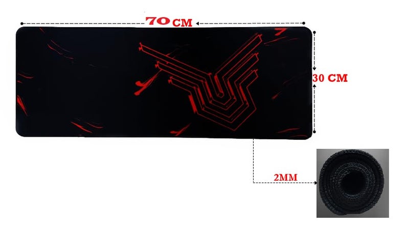 SPIN CART Gaming Mouse pad, Long XXL Extended Desk Table Mat Mousepad for Laptop PC Computer (Black) - Image 2