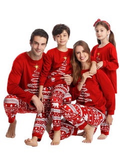 VUCATIN Children's Family Matching Pajamas Holiday Matching Clothing Long-Sleeved Parent-Child Pajamas for Home Suitable for Women Men Children and Pets (Baby)  - Image 2