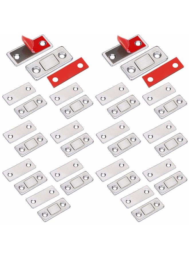 Jiayi Magnetic Door Catch 14 Pack Ultra Thin Cabinet Door Magnets Cupboard Magnetic Catches and Latches Stainless Steel Furniture Magnetic Cabinet Catch for Kitchen Closet Cupboard Closure - Image 1