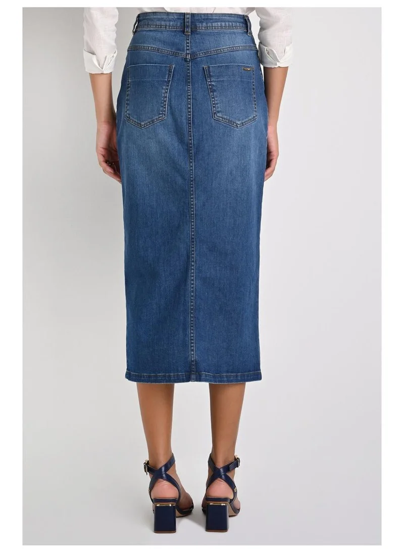 Carmen Steffens  Midi Jeans Skirt Elegance for Women | Best Price UAE