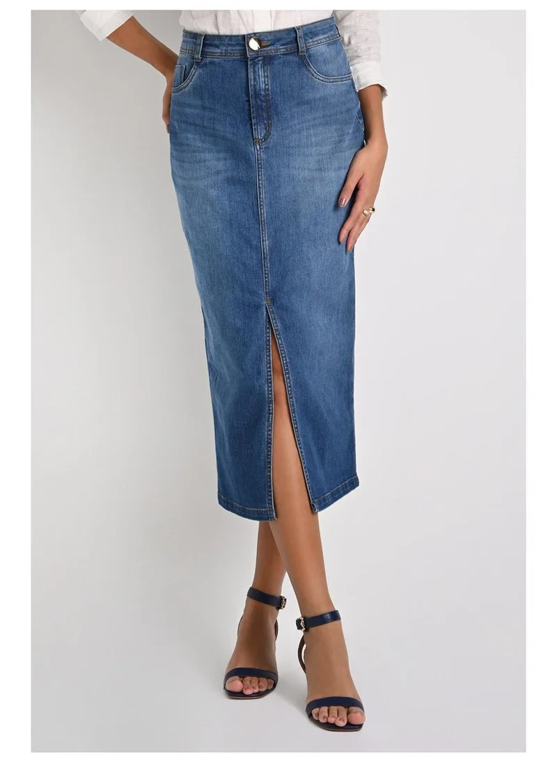 Midi Jeans Skirt Elegance
