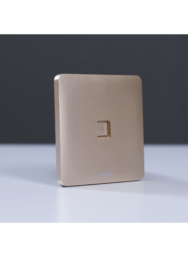 DANUBE HOME Danube Home Milano Computer Outlet Cat-6 | Made With Polypropylene Colored In Piano Gold - Electrical Switches, Sockets, Outlets For Home Appliances, Computers - L 3 X W 3" - Gold - Image 2