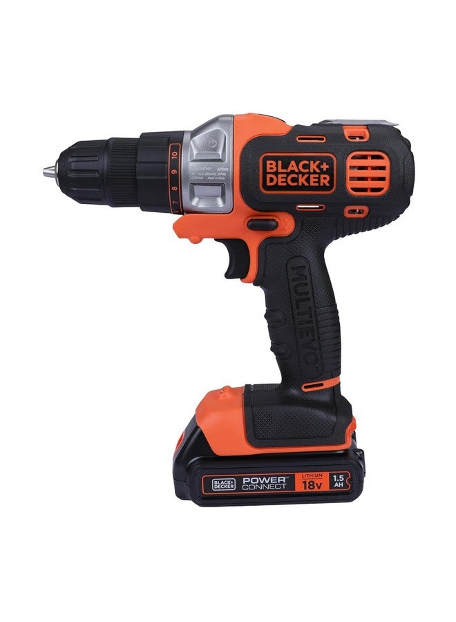 بلاك اند ديكر مجموعة أدوات متعددة الاستخدام لاسلكية من بلاك+ديكر MT218K-GB بقوة 18 فولت و10 مم ليثيوم أيون مع رأس مثقاب (برتقالي) - Image 1