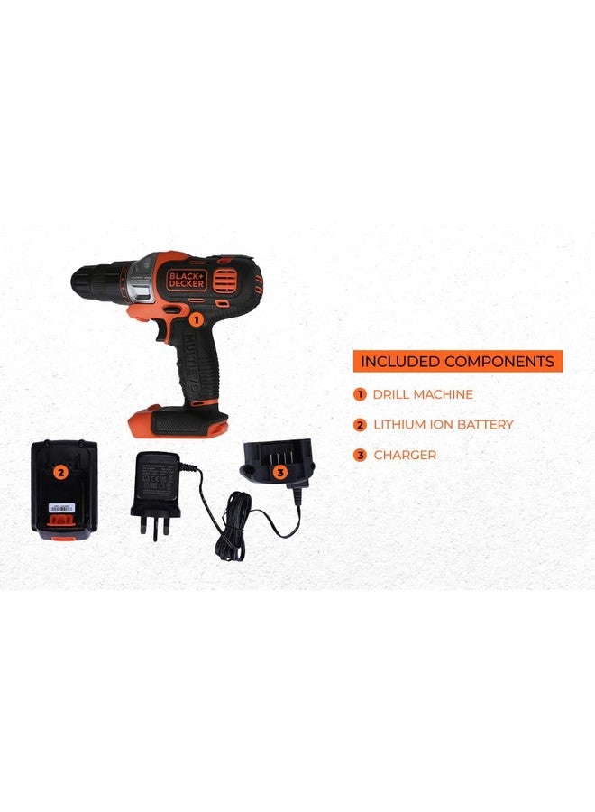 بلاك اند ديكر مجموعة أدوات متعددة الاستخدام لاسلكية من بلاك+ديكر MT218K-GB بقوة 18 فولت و10 مم ليثيوم أيون مع رأس مثقاب (برتقالي) - Image 4