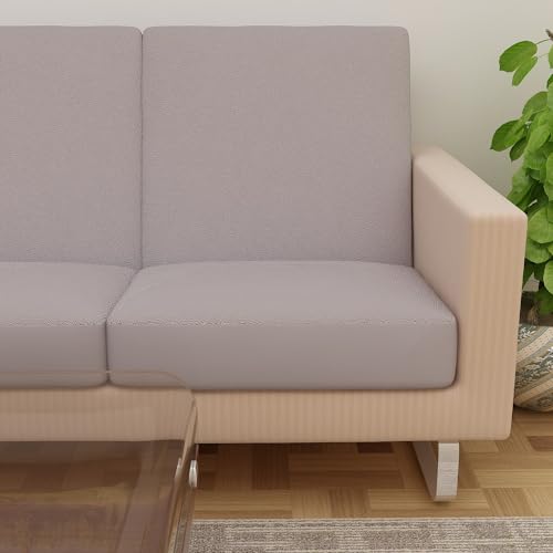 DREAM KING Terry Polycotton Sofa Seat Protector | Flexible | Elastic Stretchable | Sofa Cover | Sofa Protector Four Seater | Color- Grey (Size: 23 inch X 23 inch) Pack of 6 - Image 4