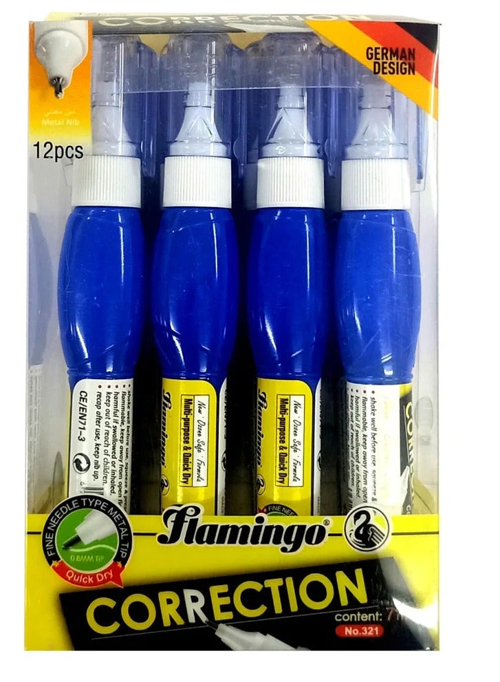 قلم تصحيح 7 مل عبوة من 12 قلمًا - Image 2