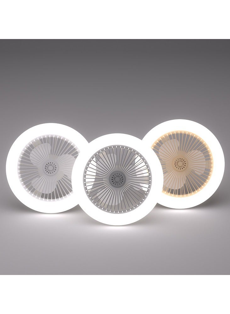 مراوح سقف مع أضواء وجهاز تحكم عن بعد، ثريا مع مروحة سقف، مروحة سقف فائقة الصمت 3 سرعات قابلة للتعديل مع جهاز تحكم عن بعد لغرفة المعيشة وغرفة النوم - Image 4