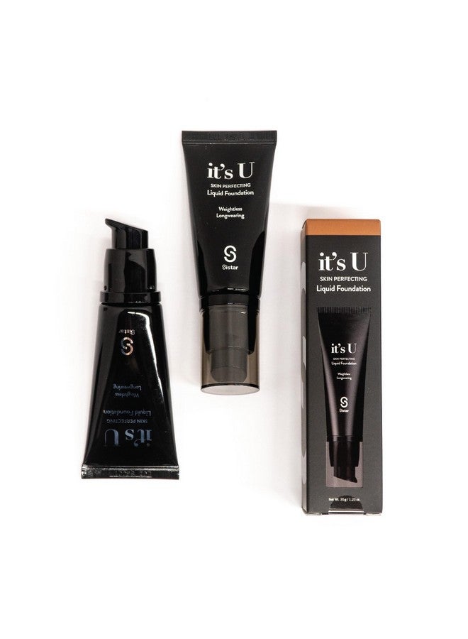 Sistar It'S U Skin Perfecting Liquid Foundation Medium Coverage Buildable Weightless Longwearing Blendable 35 G / 1.23 Oz. (Bronze) - Image 4