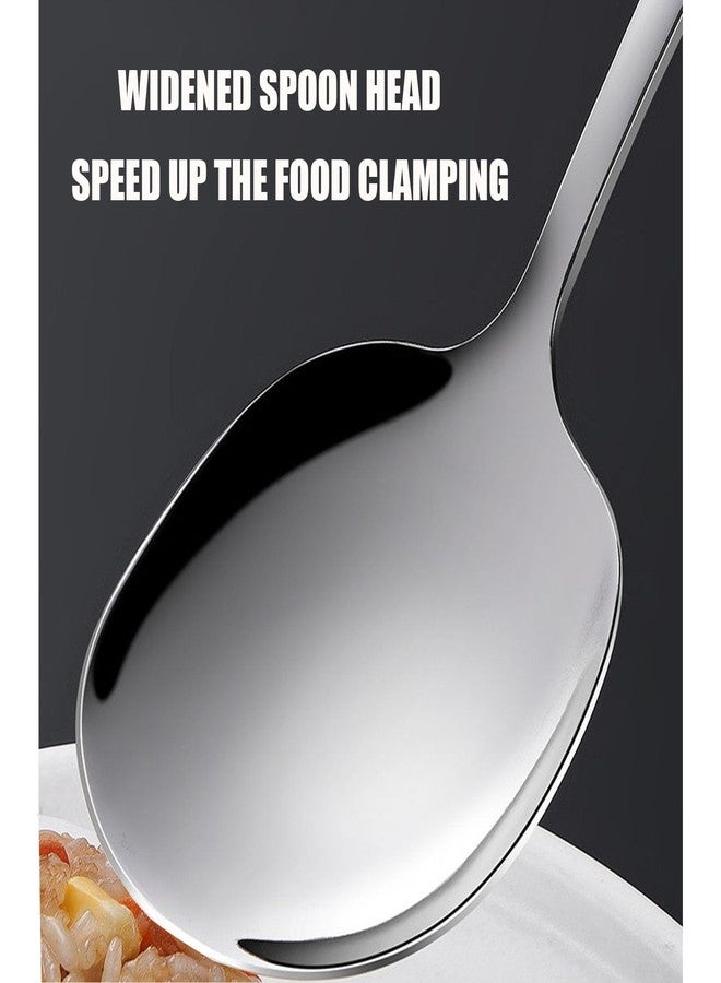 OULIGET Stainless Steel Large Heavy Serving Spoon,Buffet Dinner Party Banquet Serving Utensils,Baking and Basting Spoon,2 Pieces 10 Inches - Image 3