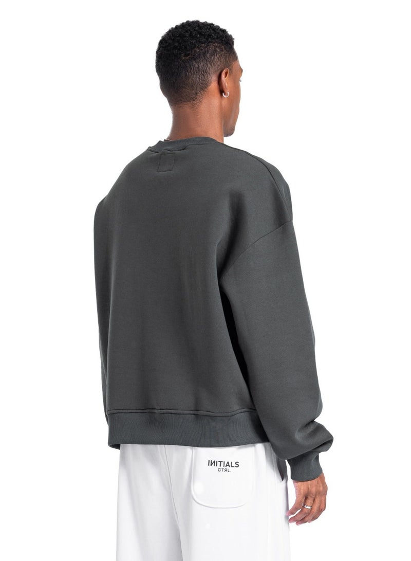 CTRL Initials Boxy Crewneck - Image 2