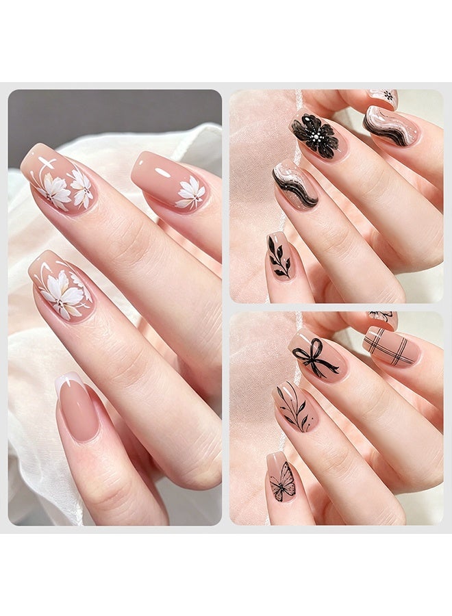 بورن بريتي جل الرسم ثلاثي الأبعاد، طلاء أظافر جل فنّي UV LED احترافي، طلاء جل للأظافر بلون UV، حجمي، طلاء النقش بسحب الخيط، جل الرسم ثلاثي الأبعاد، 5 مل (أبيض) - Image 3