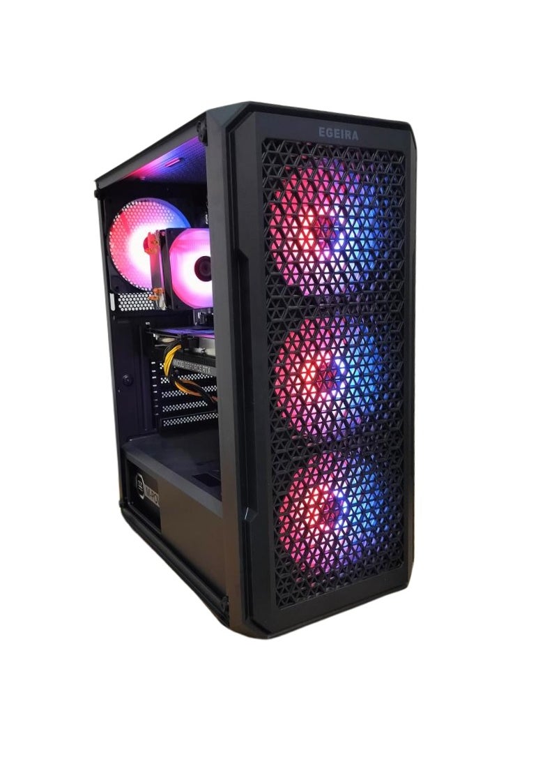 قلاعب - كمبيوتر العاب GLA3B ثيتا باداء متوسط مع وحدة معالجة مركزية انتل كور i5 12400F ووحدة الرسومات الجرافيكية انفيديا جيفورس RTX 3050 8GB و H610M  وذاكرة RAM 16GB وتخزين M.2 1TB امداد طاقة 600 واط - Image 1
