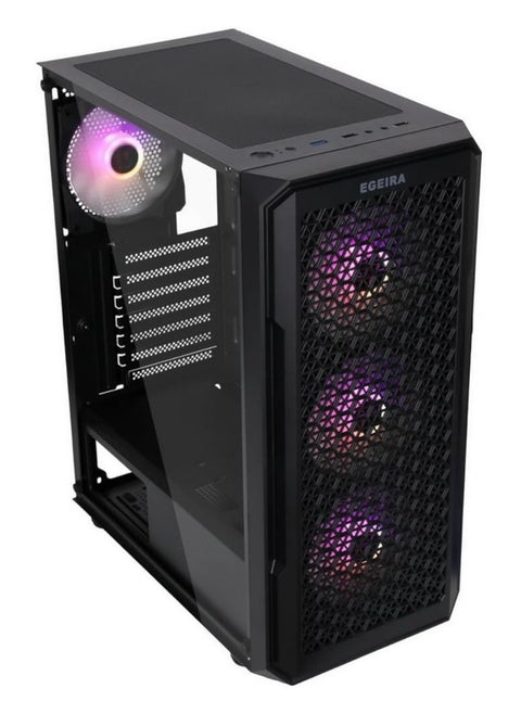 كمبيوتر العاب GLA3B ثيتا باداء متوسط مع وحدة معالجة مركزية انتل كور i5 12400F ووحدة الرسومات الجرافيكية انفيديا جيفورس RTX 3050 8GB و H610M  وذاكرة RAM 16GB وتخزين M.2 1TB امداد طاقة 600 واط