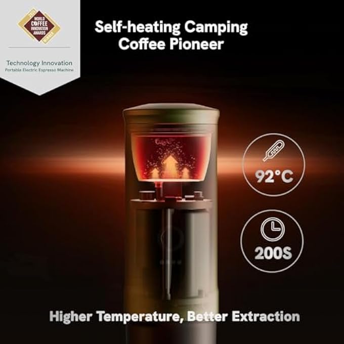 Outin Nano Portable Electric Espresso Machine With 34 Min SelfHeating 20 Bar Mini Small 12V 24V Car Coffee Maker Compatible With Ns Capsule  Ground Coffee Space Grey - Image 4