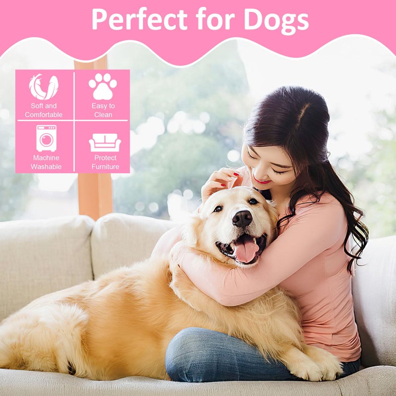 PEASUG Dog Blankets for Medium Dogs, Cat, Premium Soft Dog Blankets for Small Dog Washable, Puppy Blanket Dogs Essentials for Puppies (1, 42 x 30) (1, Pink, 41" x 30") - Image 5