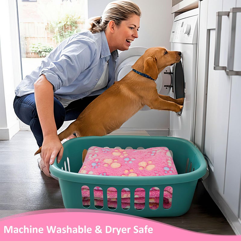 PEASUG Dog Blankets for Medium Dogs, Cat, Premium Soft Dog Blankets for Small Dog Washable, Puppy Blanket Dogs Essentials for Puppies (1, 42 x 30) (1, Pink, 41" x 30") - Image 4
