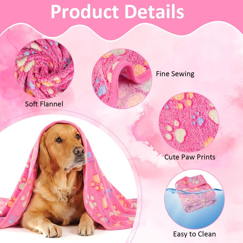 PEASUG Dog Blankets for Medium Dogs, Cat, Premium Soft Dog Blankets for Small Dog Washable, Puppy Blanket Dogs Essentials for Puppies (1, 42 x 30) (1, Pink, 41" x 30") - Image 3