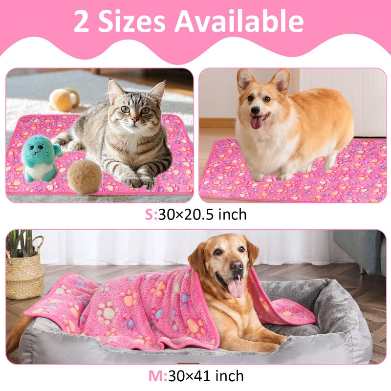 PEASUG Dog Blankets for Medium Dogs, Cat, Premium Soft Dog Blankets for Small Dog Washable, Puppy Blanket Dogs Essentials for Puppies (1, 42 x 30) (1, Pink, 41" x 30") - Image 2