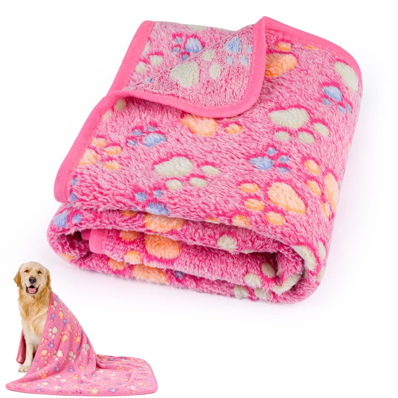 PEASUG Dog Blankets for Medium Dogs, Cat, Premium Soft Dog Blankets for Small Dog Washable, Puppy Blanket Dogs Essentials for Puppies (1, 42 x 30) (1, Pink, 41" x 30") - Image 1