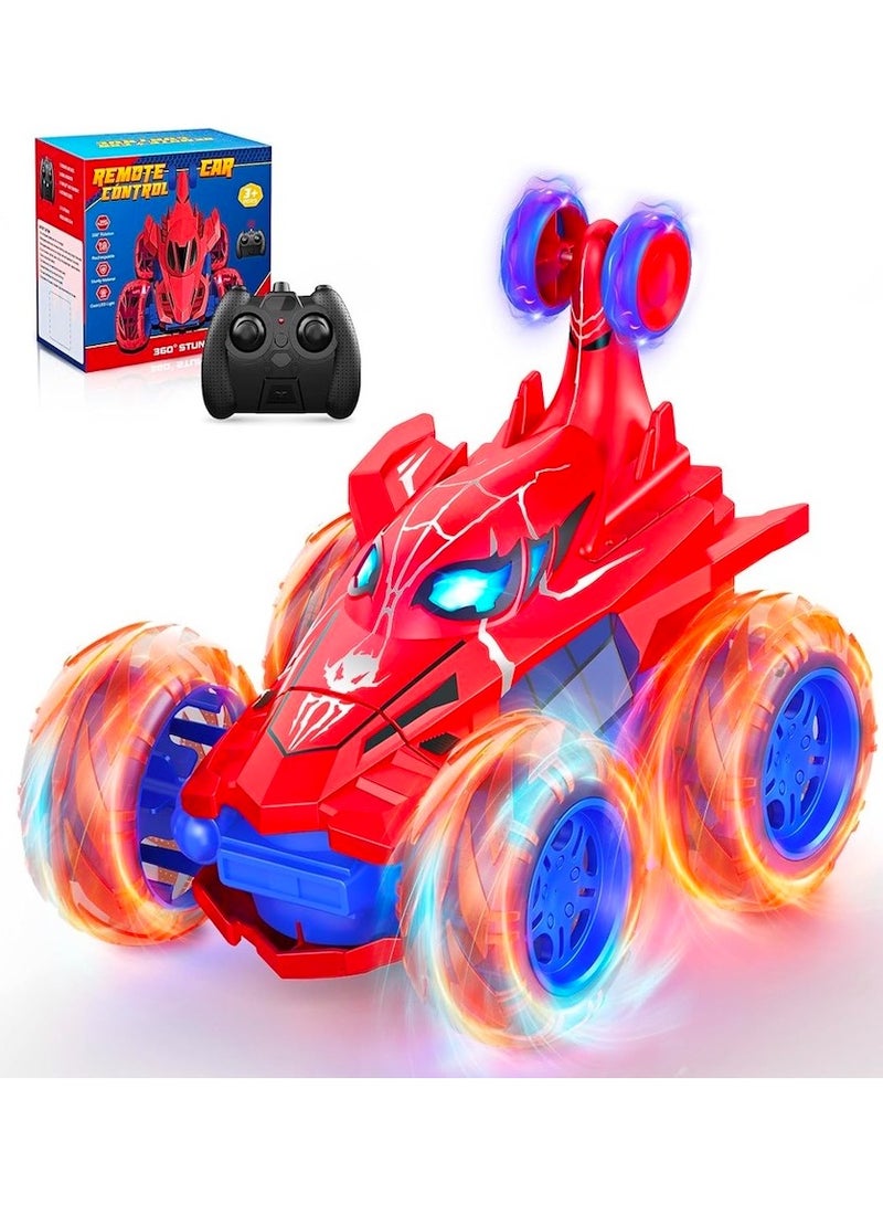 Spider Remote Control Car RC Cars Toys,Cool Rechargeable Stunt RC Car with 360 Flips 4WD Wheel with Bright Light,Fun Outdoor Toys Gifts for Kids Birthday Age 4+ years old - Image 1