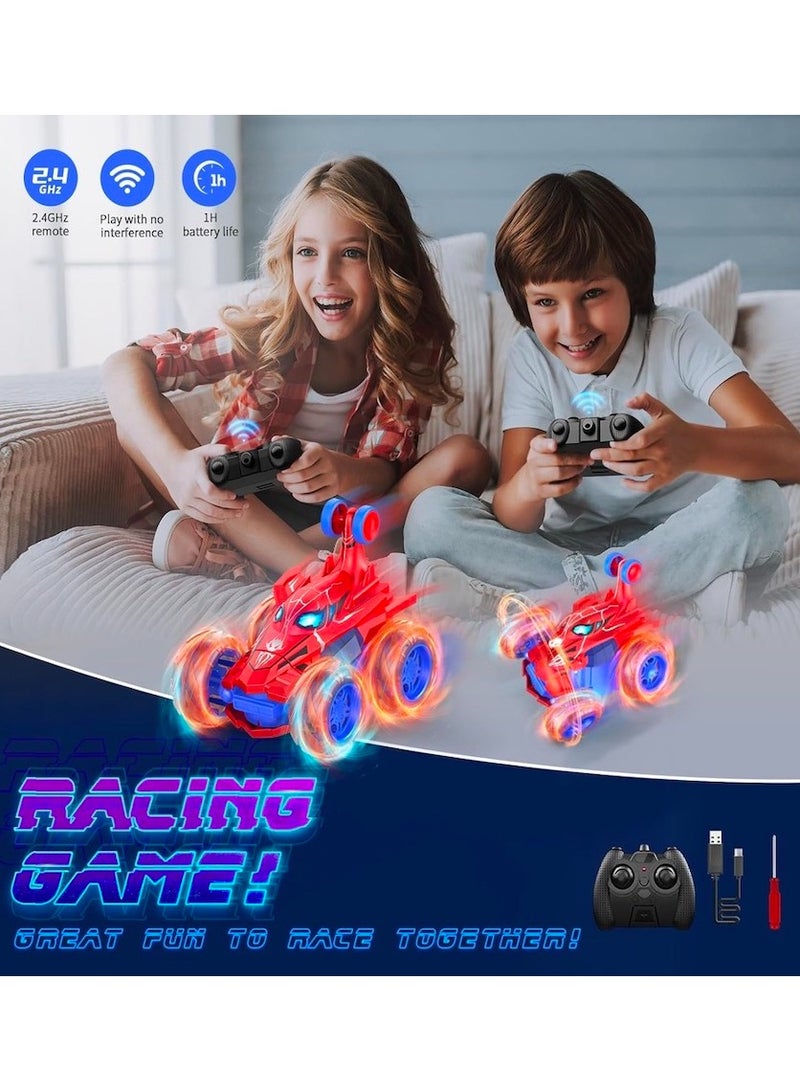 Spider Remote Control Car RC Cars Toys,Cool Rechargeable Stunt RC Car with 360 Flips 4WD Wheel with Bright Light,Fun Outdoor Toys Gifts for Kids Birthday Age 4+ years old - Image 3