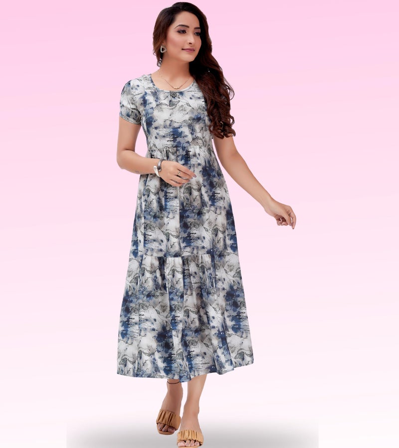 RITIJYA Feeding Kurtis for Women with Zip | Maternity Gown Pregnancy Dress for Nursing Mothers | Viscose Rayon | Maternity Wear Feeding Dress Tops (2XL,Light Blue, 9023_44) - Image 5