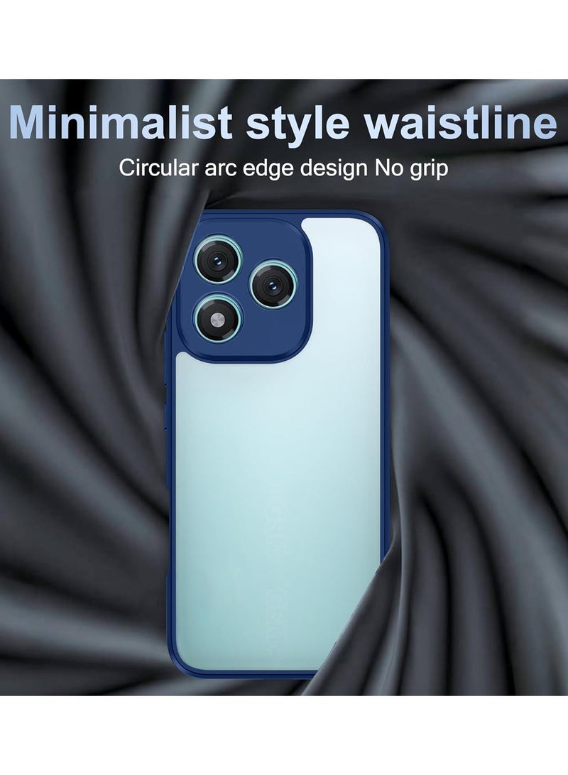 دبليو تيك غلاف حماية نحيف من TPU سيليكون هجين 5G Honor 400 Lite 2025 مع حواف مرتفعة للكاميرا (MCAPSA) - شفاف/أزرق بحري - Image 3