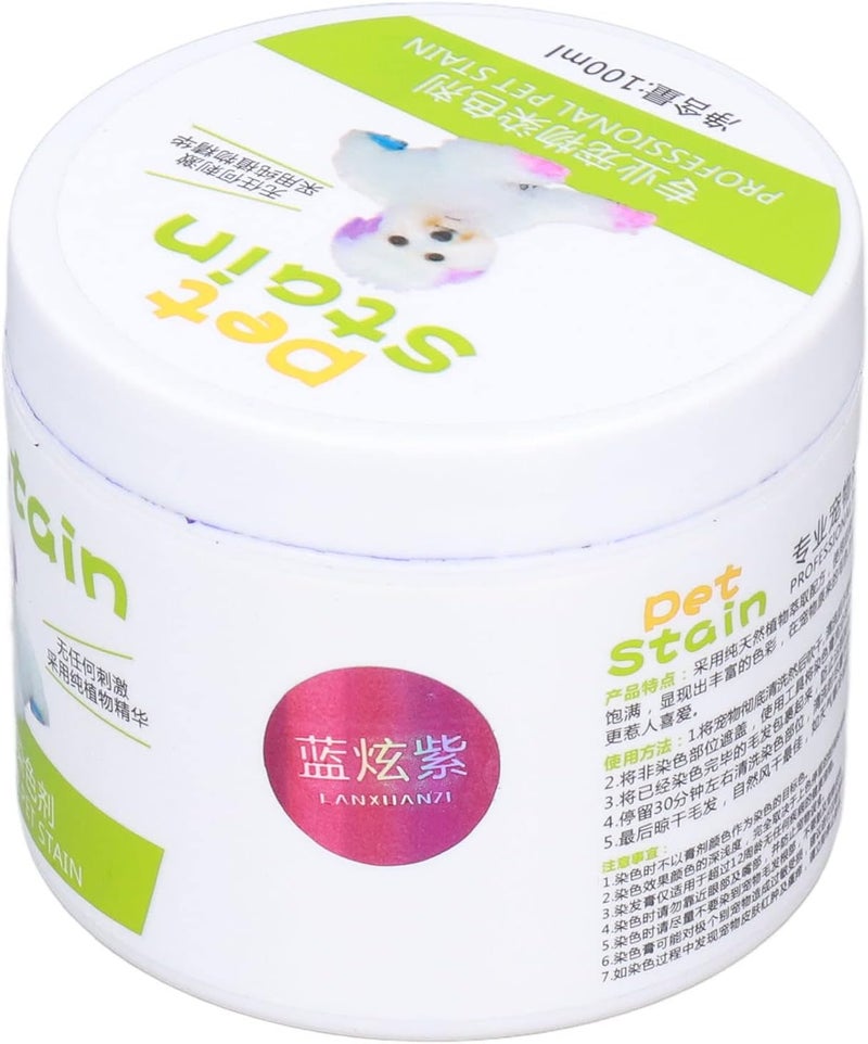 Pet Hair Dye 100ml Semi Permanent Blue Xuan Zi Safe For Pets DIY Grooming - Image 1