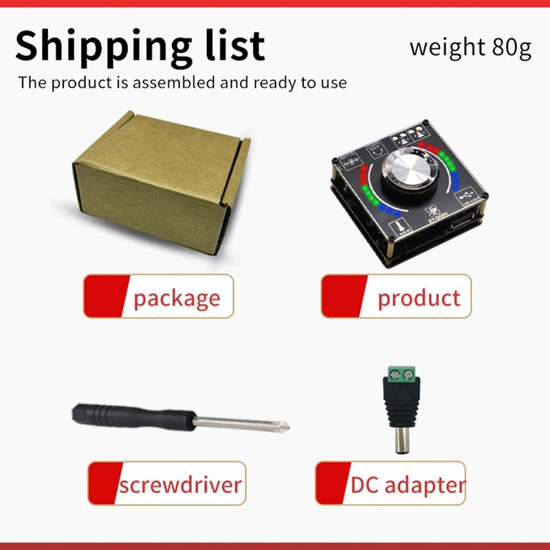HIFI-class 50W * 2 stereo BT amplifier board audio digital amplifier board module volume spectrum music rhythm light TPA3116 module XY-D50H - Image 5