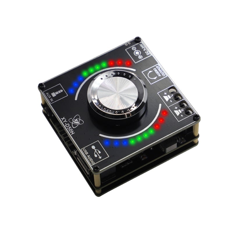 HIFI-class 50W * 2 stereo BT amplifier board audio digital amplifier board module volume spectrum music rhythm light TPA3116 module XY-D50H - Image 3