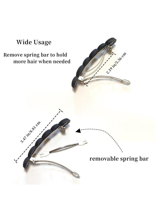 Markuii French Hair Barrettes for Women No Slip Not Easy to Break Half Up Medium to Small Hair Barrette Clips for Thin, Short or Fine Hair, 4 Pack - Image 3