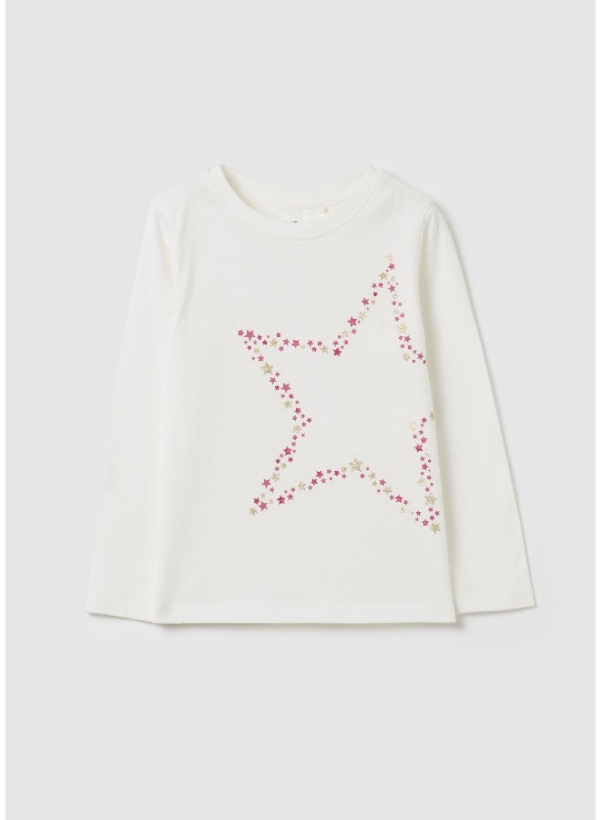 او في اس تيشيرت بطبعة لامعة وأكمام طويلة - Image 1