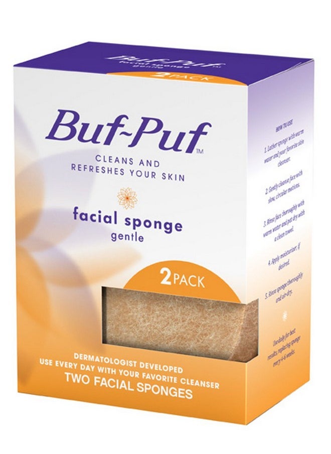 Buf-Puf Buf-Puf 3m Facial Sponges, Gentle, 2 Count 
