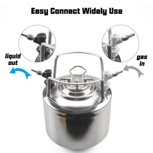 LUCKEG Cornelius Keg Ball Lock Disconnect Ball Lock Gas Disconnect 1/4 MFL with Swivel Nuts, 4 Red Free Worm Clamps for Homebrewing - Image 4