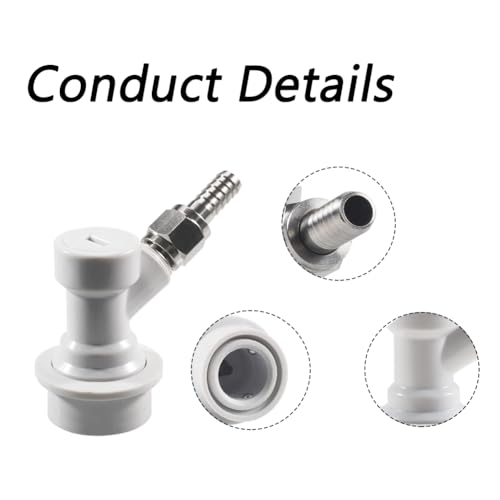 LUCKEG Cornelius Keg Ball Lock Disconnect Ball Lock Gas Disconnect 1/4 MFL with Swivel Nuts, 4 Red Free Worm Clamps for Homebrewing - Image 2