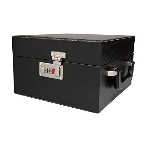 Anything & Everything Bar Accessories | Mini Portable Bar Set | Leatherette Bar Set | Bar Set | Barware Set for Picnic | Barware Set for Travel | Barware Set for car | Whiskey Glasses (Black & Black) - Image 3