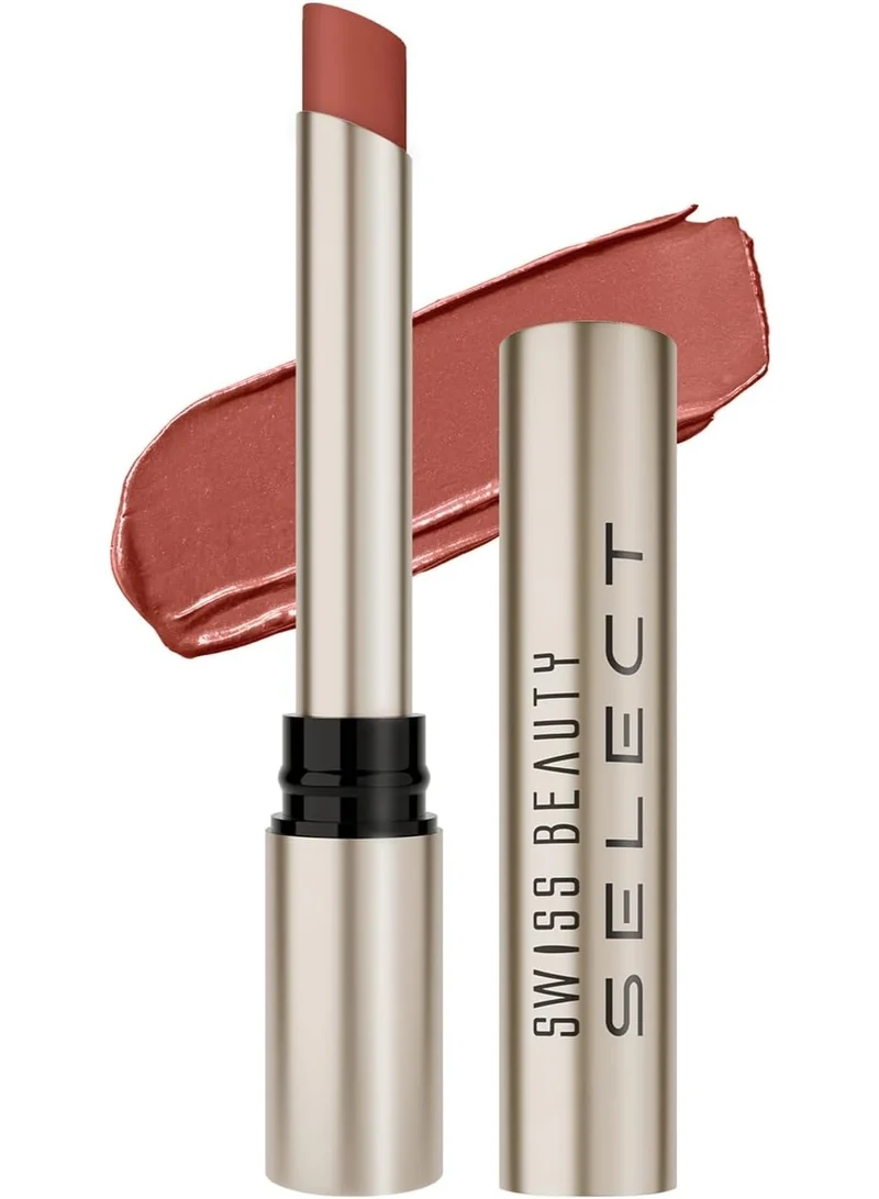 Swiss Beauty Swiss Beauty Select High On Shine Creamy Lipstick | With Mirror-shine finish | Enriched with Vitamin E | Shade- Ultra Nude, 1g |