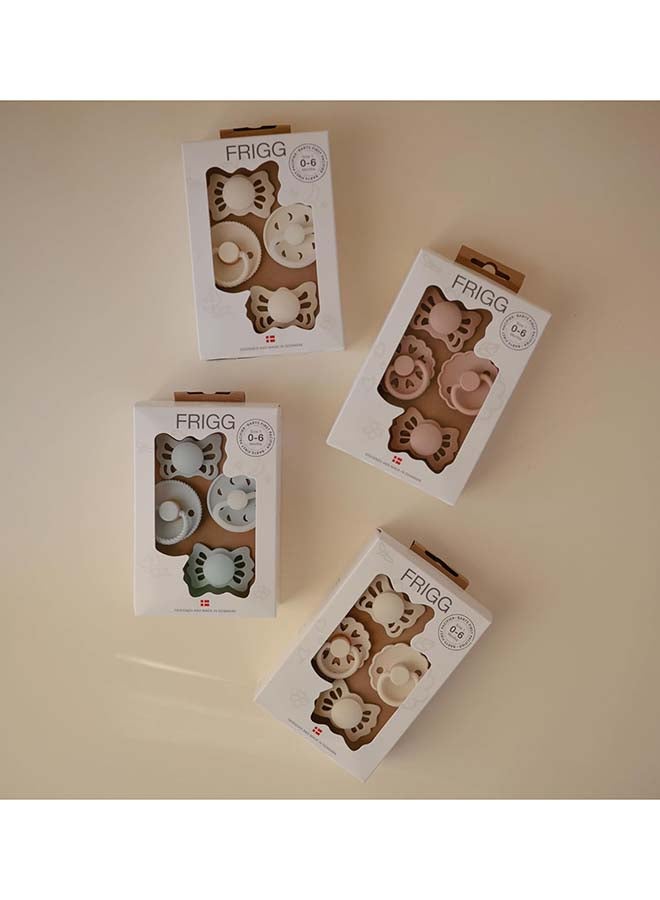 FRIGG Baby's First Pacifier 4-pack - Floral heart - Cream 0-6M - Size 1 - Image 5